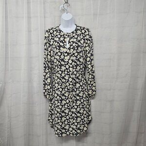 Lauren Ralph Lauren Black White Floral Dress Coquette Boho 2